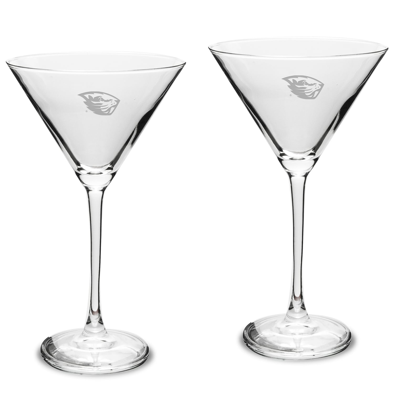 Oregon State Beavers Two-Piece Traditional 10oz. Martini Glass Set