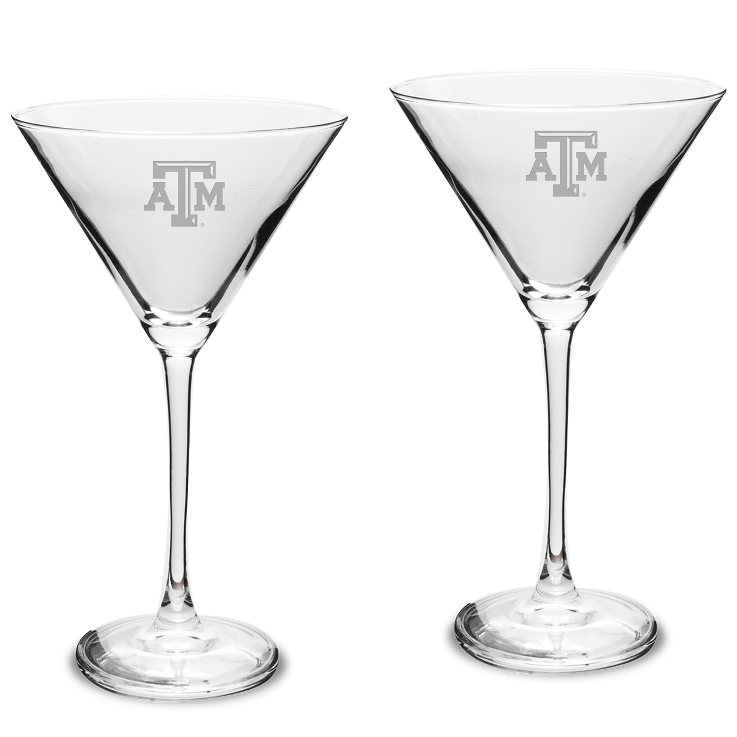 Texas A&M Aggies Two-Piece Traditional 10oz. Martini Glass Set