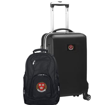 MOJO Black Harvard Crimson Deluxe 2-Piece Backpack & Carry-On Set