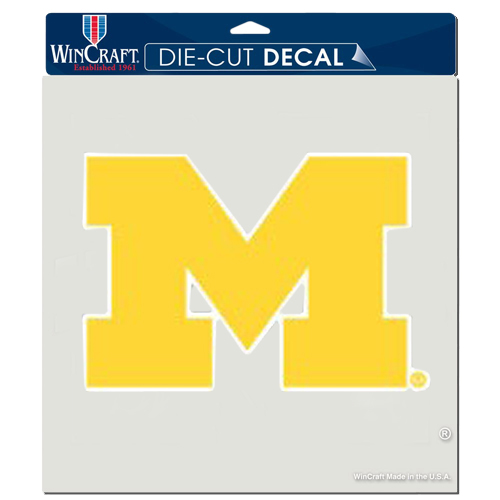 WinCraft  Michigan Wolverines 8" x 8" Color Car Decal