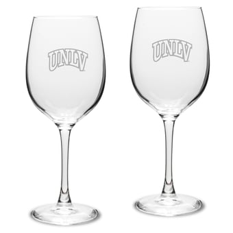 UNLV Rebels 2-Piece 16oz. Traditional White Wine Glass Set