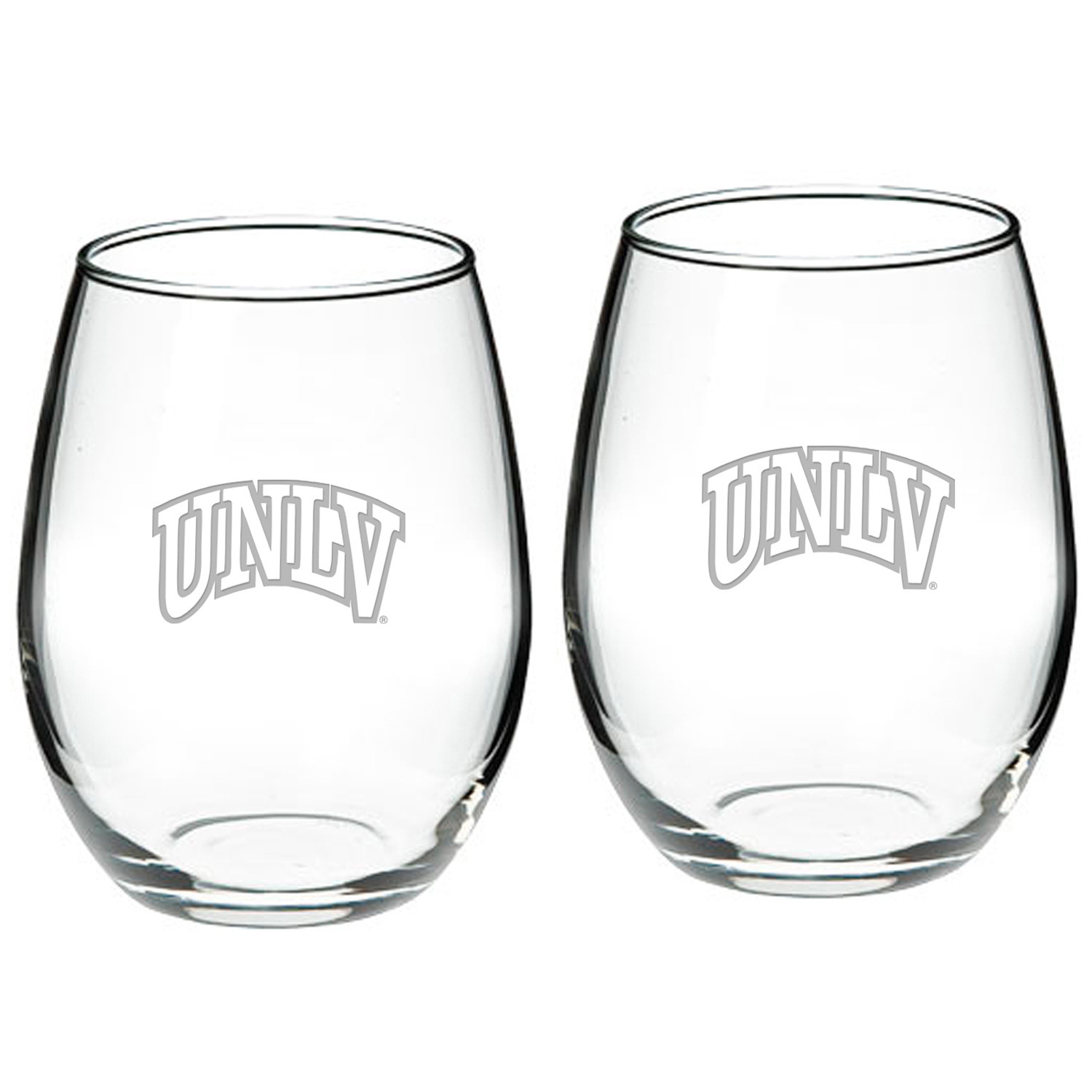UNLV Rebels 2-Piece 21oz. Stemless Wine Glass Set