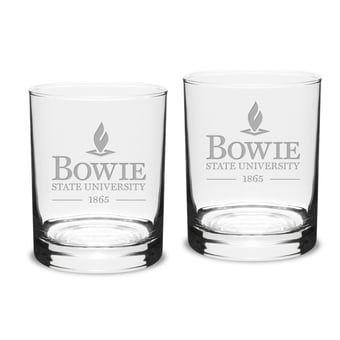 Bowie State Bulldogs 14oz. 2-Piece Classic Double Old-Fashioned Glass Set