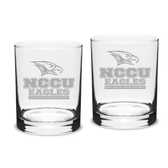 North Carolina Central Eagles 14oz. 2-Piece Classic Double Old-Fashioned Glass Set