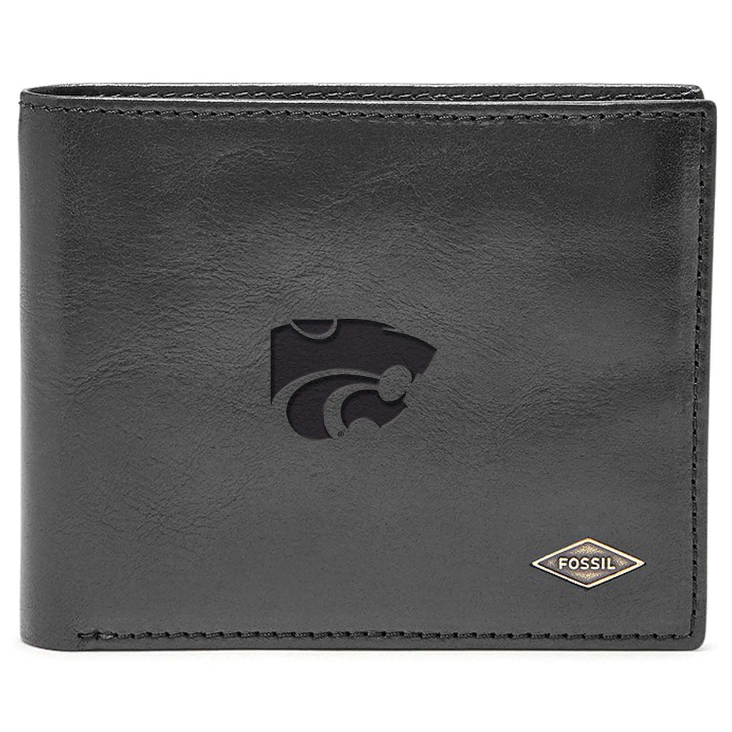 Men's Fossil Kansas State Wildcats Leather Ryan RFID Flip ID Bifold Wallet