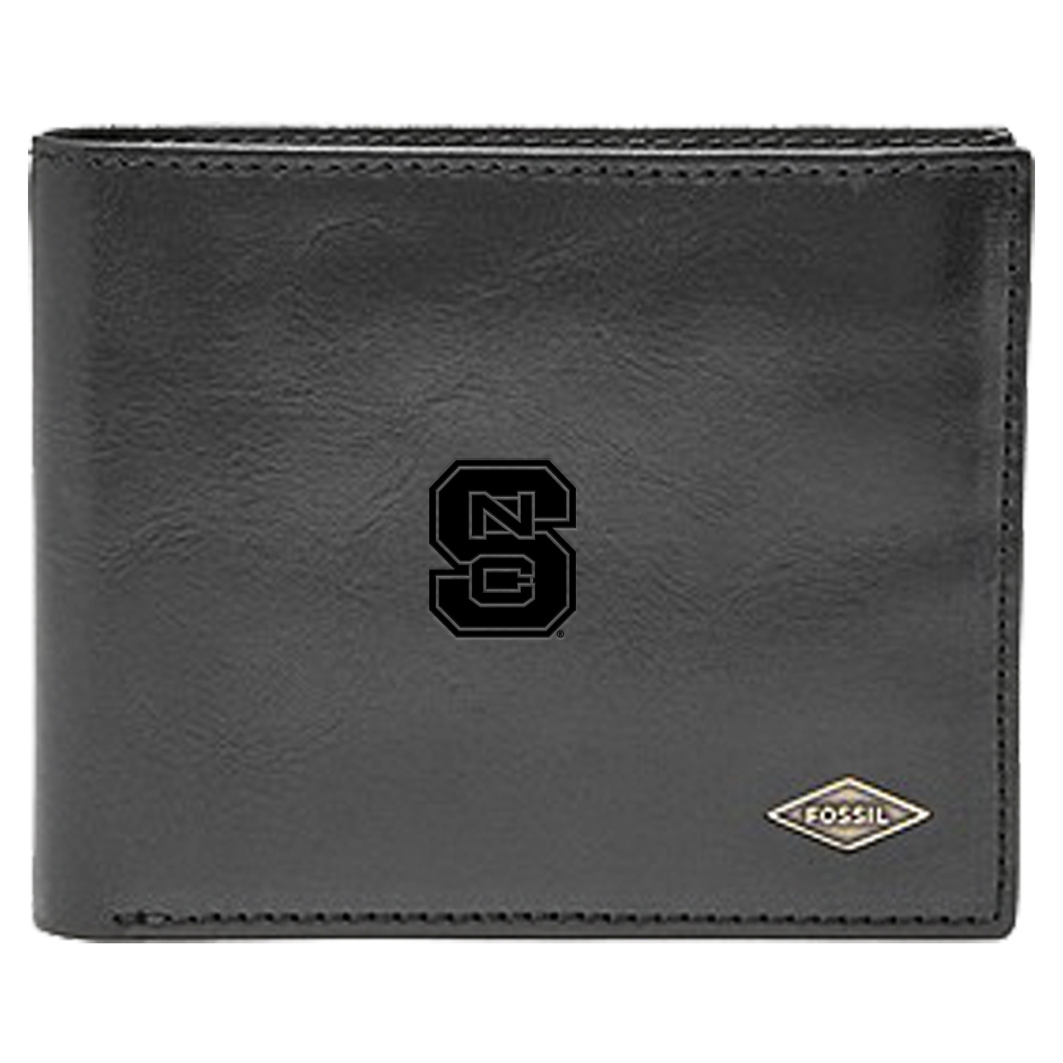 Men's Fossil NC State Wolfpack Leather Ryan RFID Flip ID Bifold Wallet
