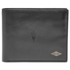 Men's Fossil Black Arizona State Sun Devils Leather Ryan RFID Flip ID Bifold Wallet