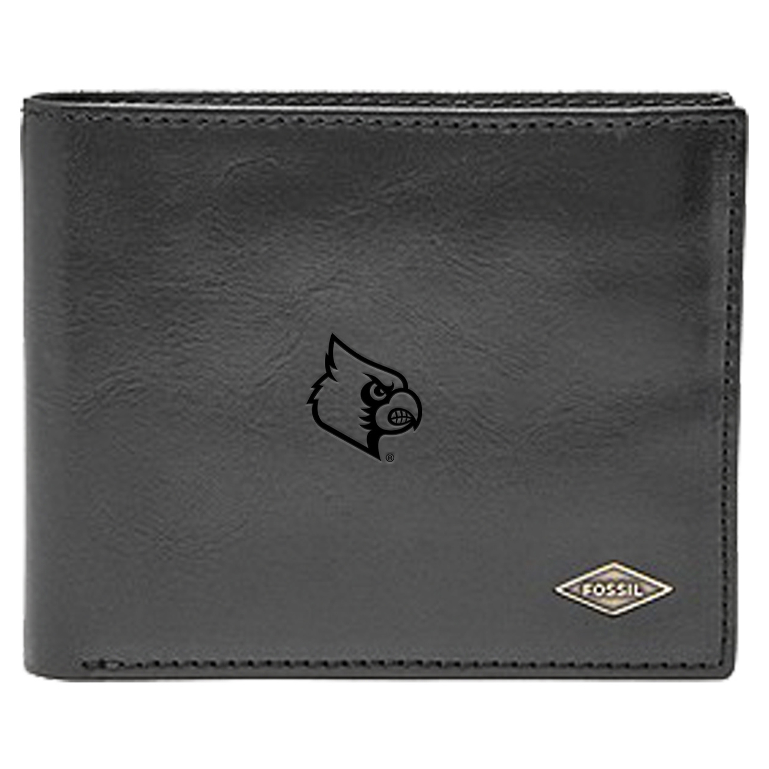 Men's Fossil Louisville Cardinals Leather Ryan RFID Flip ID Bifold Wallet