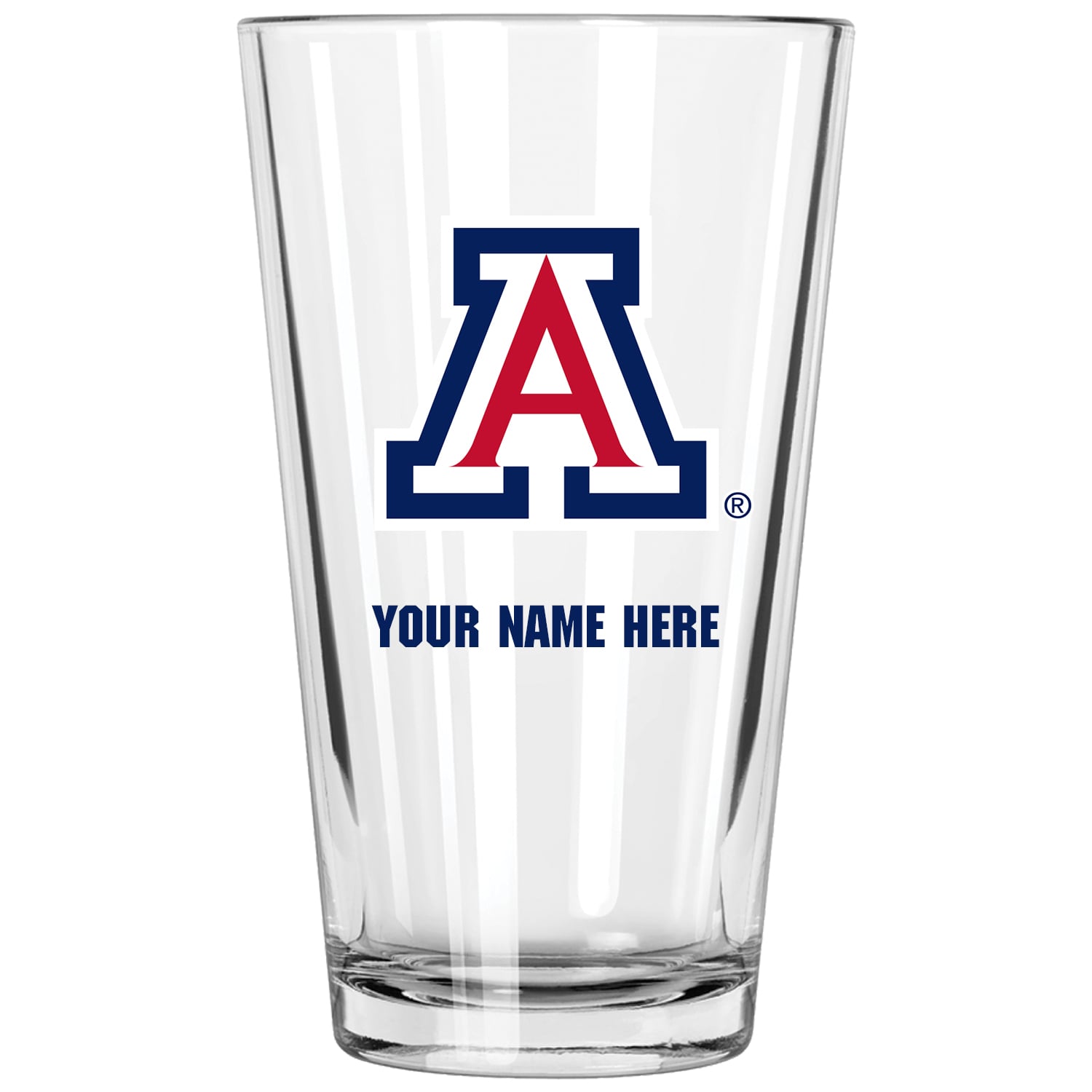 Arizona Wildcats 16oz. Personalized Pint Glass
