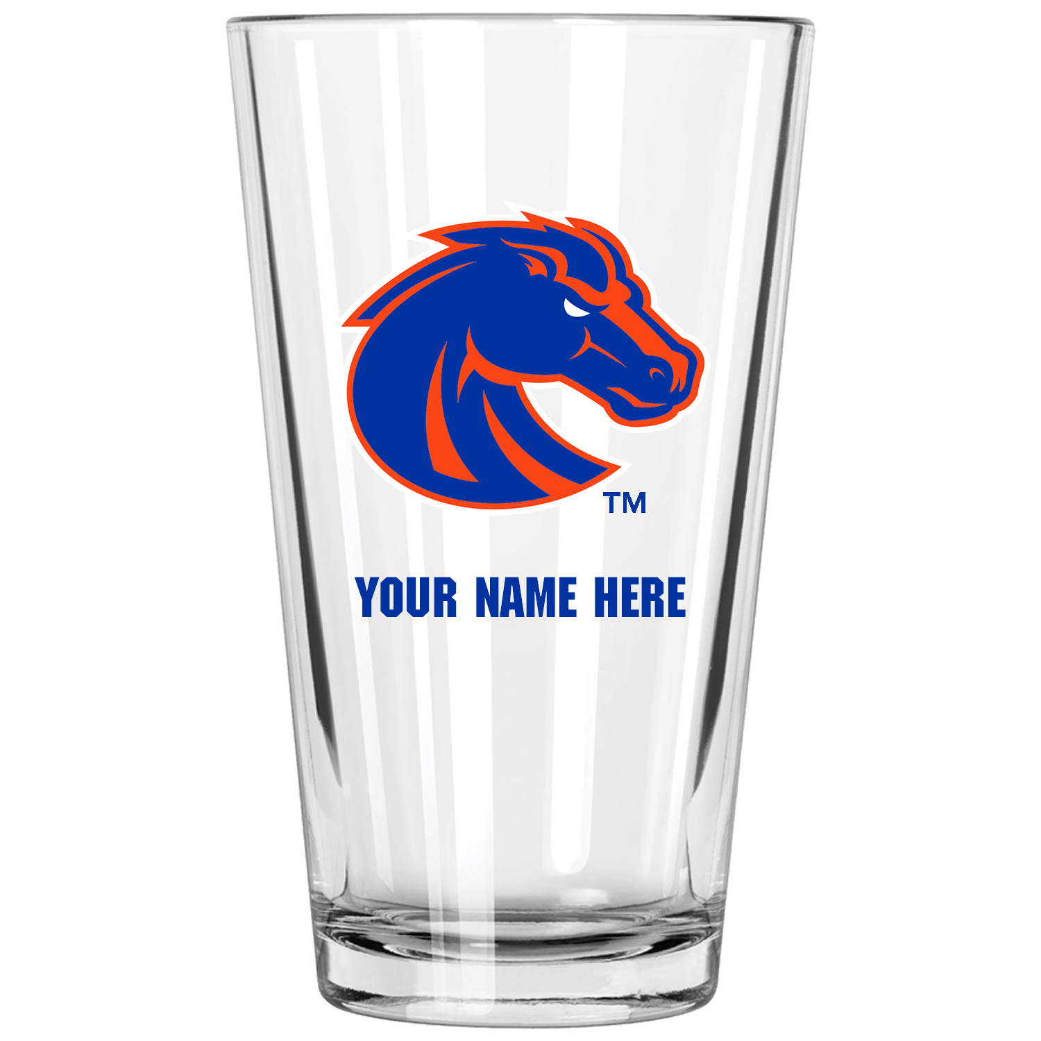 Boise State Broncos 16oz. Personalized Pint Glass