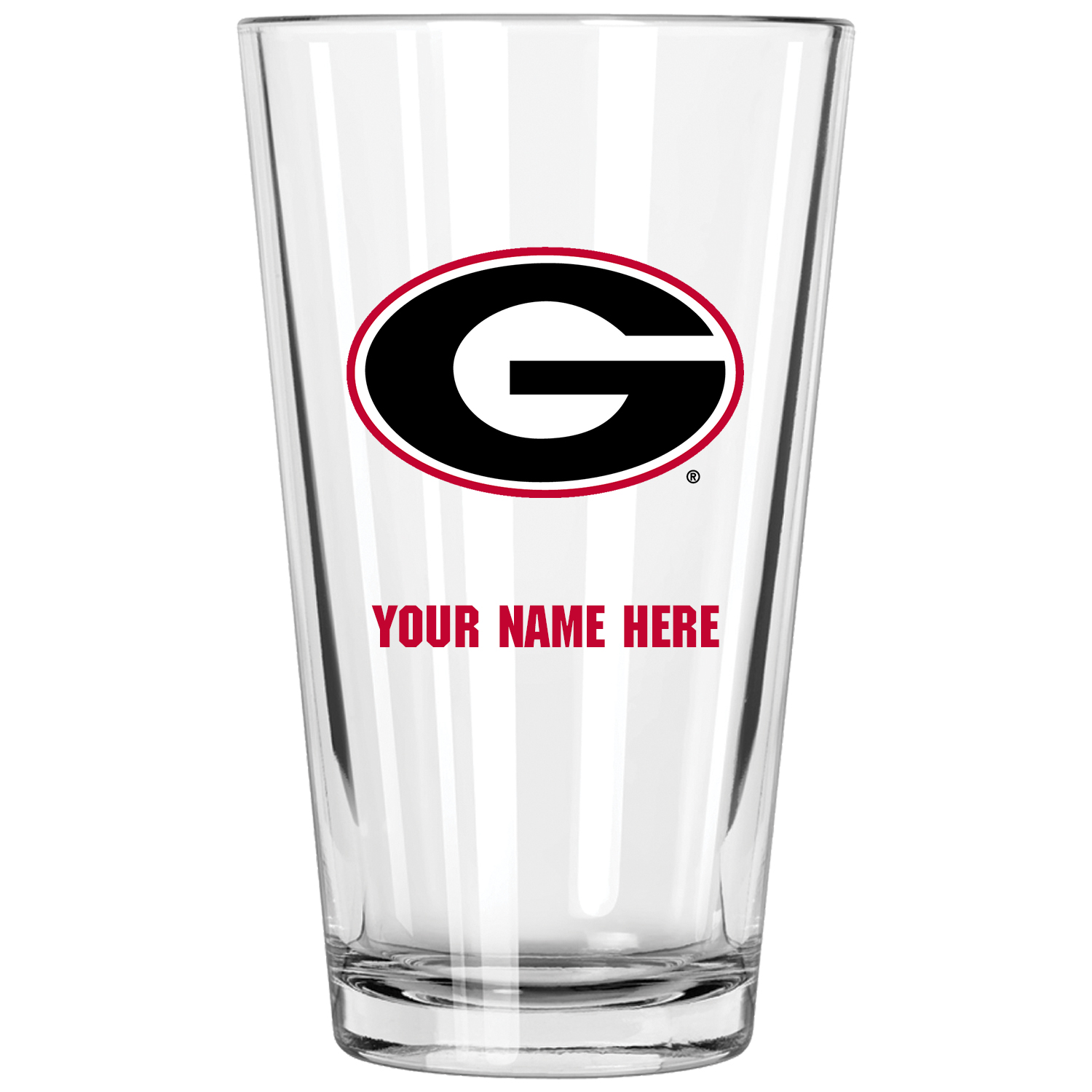Georgia Bulldogs 16oz. Personalized Pint Glass
