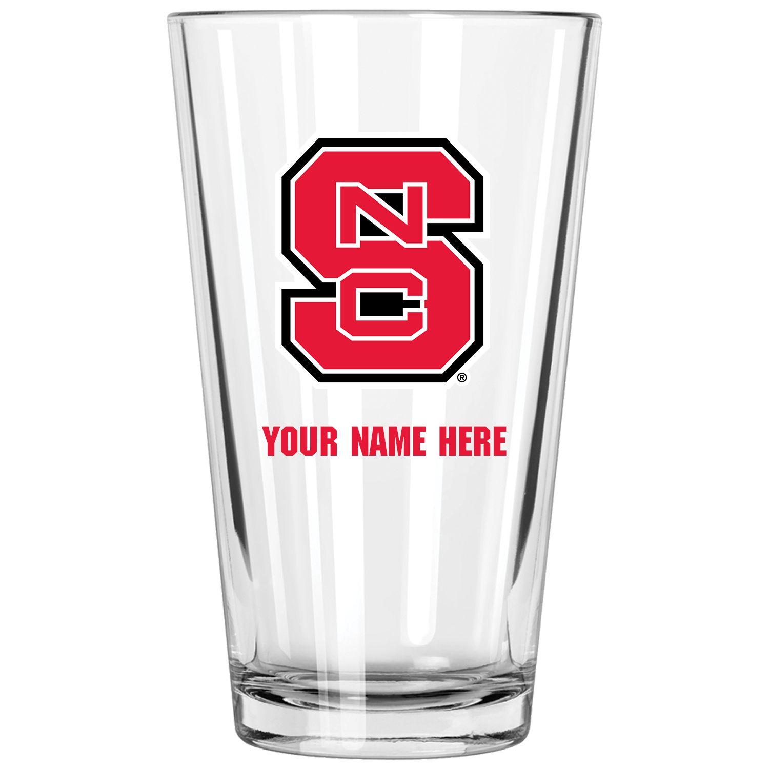 NC State Wolfpack 16oz. Personalized Pint Glass