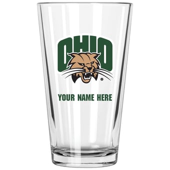Ohio Bobcats 16oz. Personalized Pint Glass