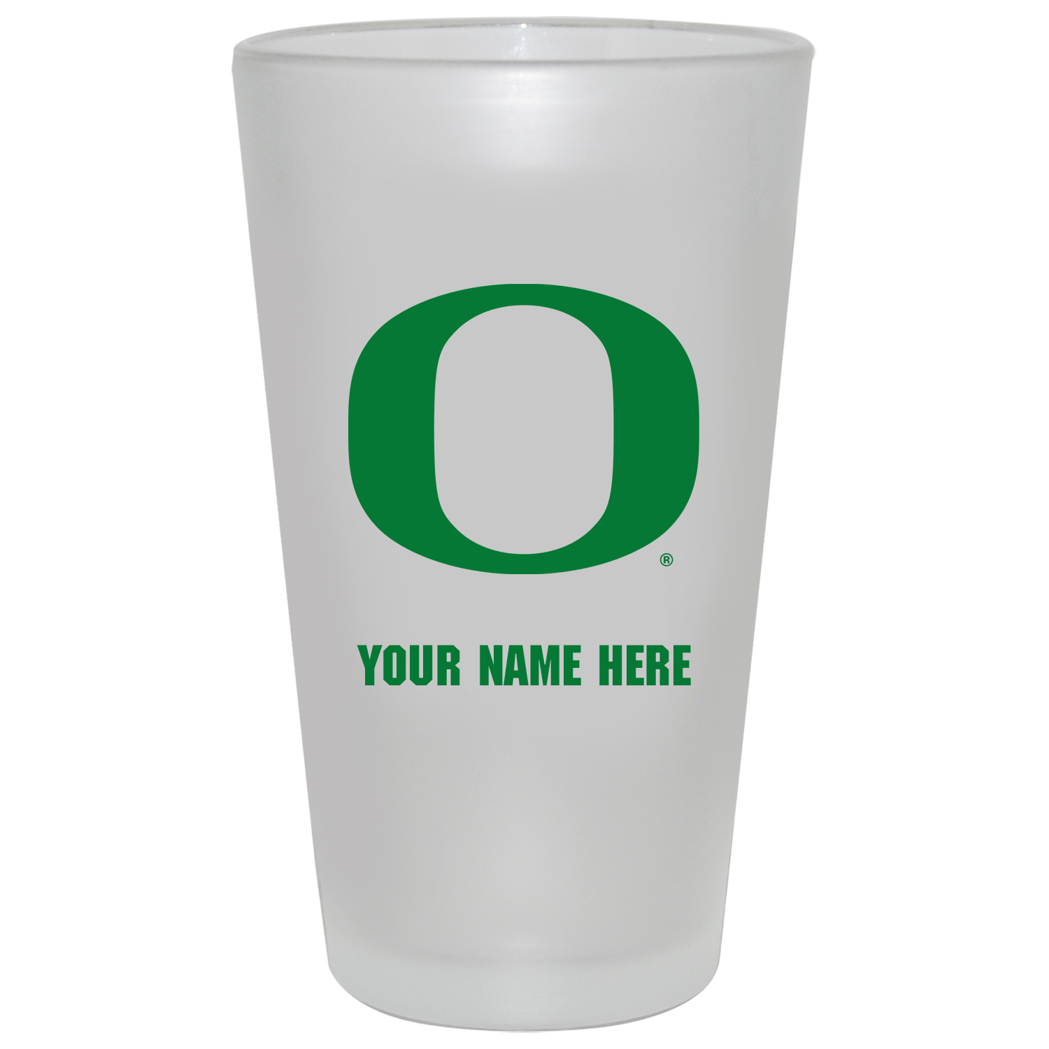 Oregon Ducks 16oz. Frosted Personalized Pint Glass