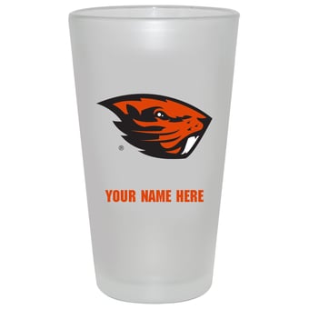 Oregon State Beavers 16oz. Frosted Personalized Pint Glass