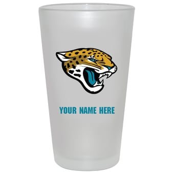 Jacksonville Jaguars 16oz. Frosted Personalized Pint Glass