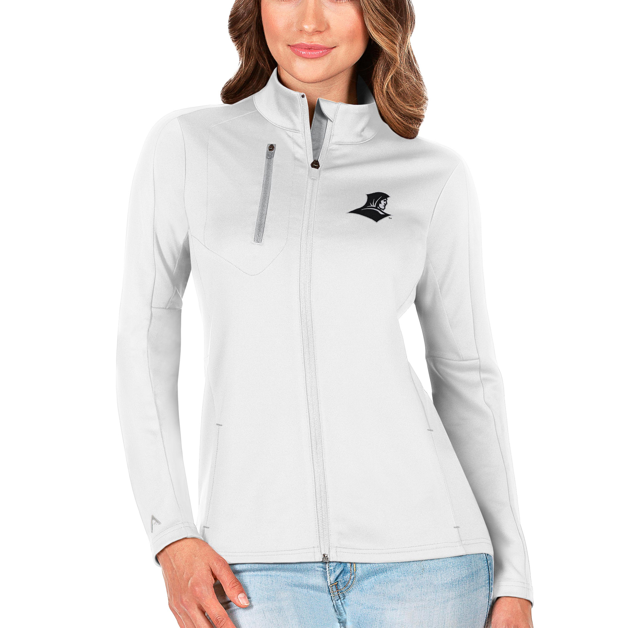 Women’s Antigua White/Silver Providence Friars Team Generation Full-Zip Jacket Women’s Antigua White/Silver Providence Friars Team Generation Full-Zip Jacket