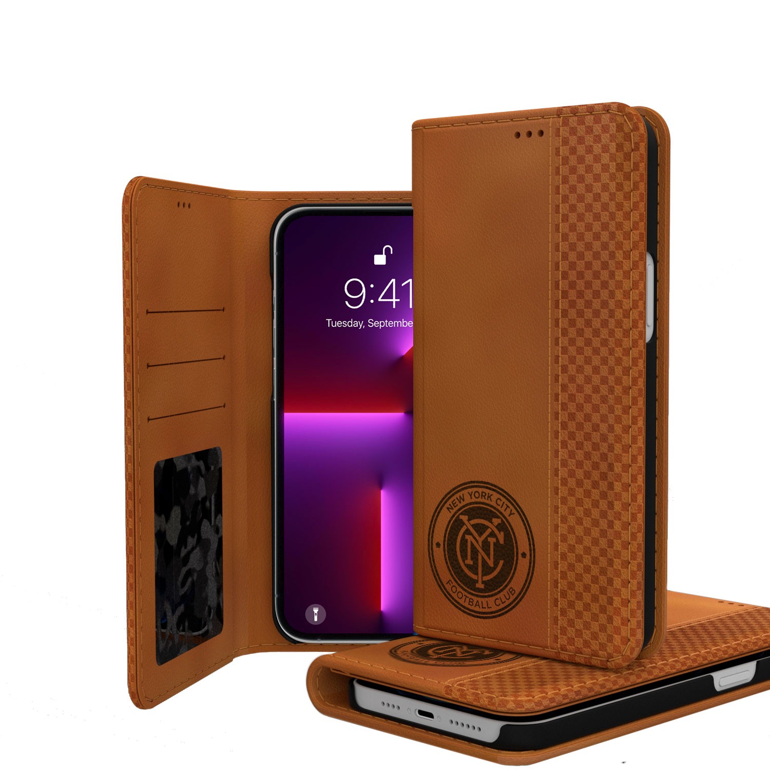 New York City FC iPhone Folio Burn Case New York City FC iPhone Folio Burn Case