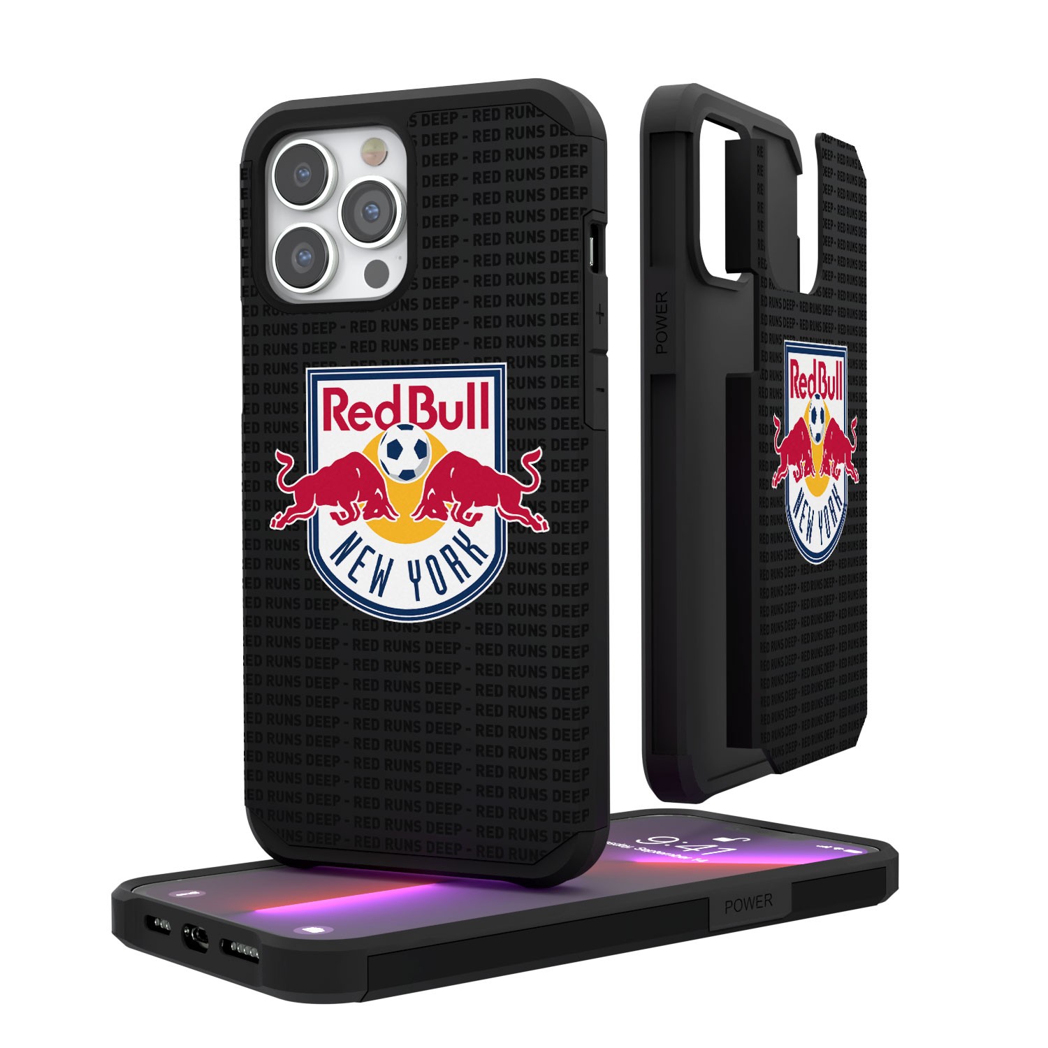 New York Red Bulls iPhone Text Backdrop Rugged Case New York Red Bulls iPhone Text Backdrop Rugged Case
