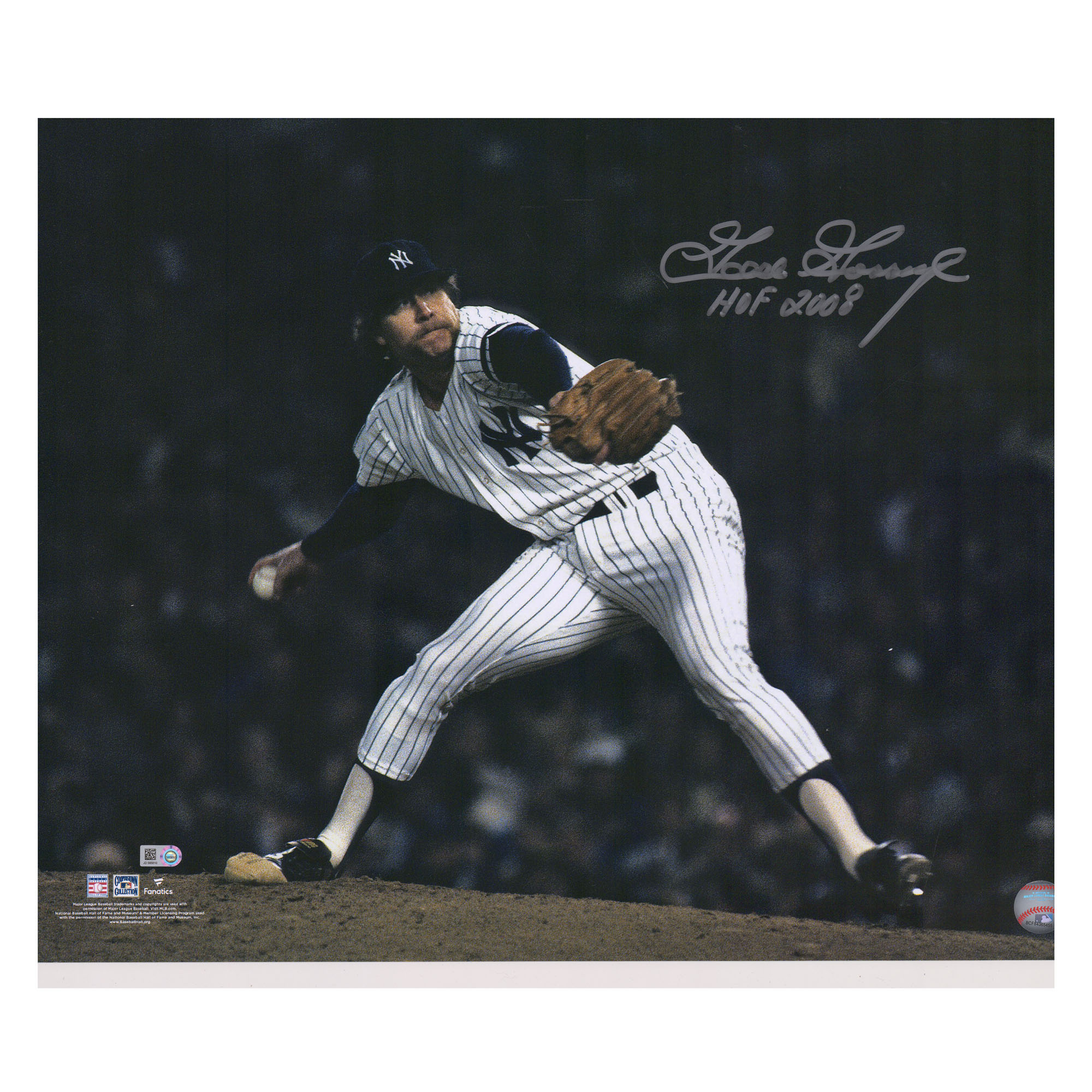 Goose Gossage New York Yankees Autographed 16" x 20" Pitching Photograph with "HOF 2008" Inscription