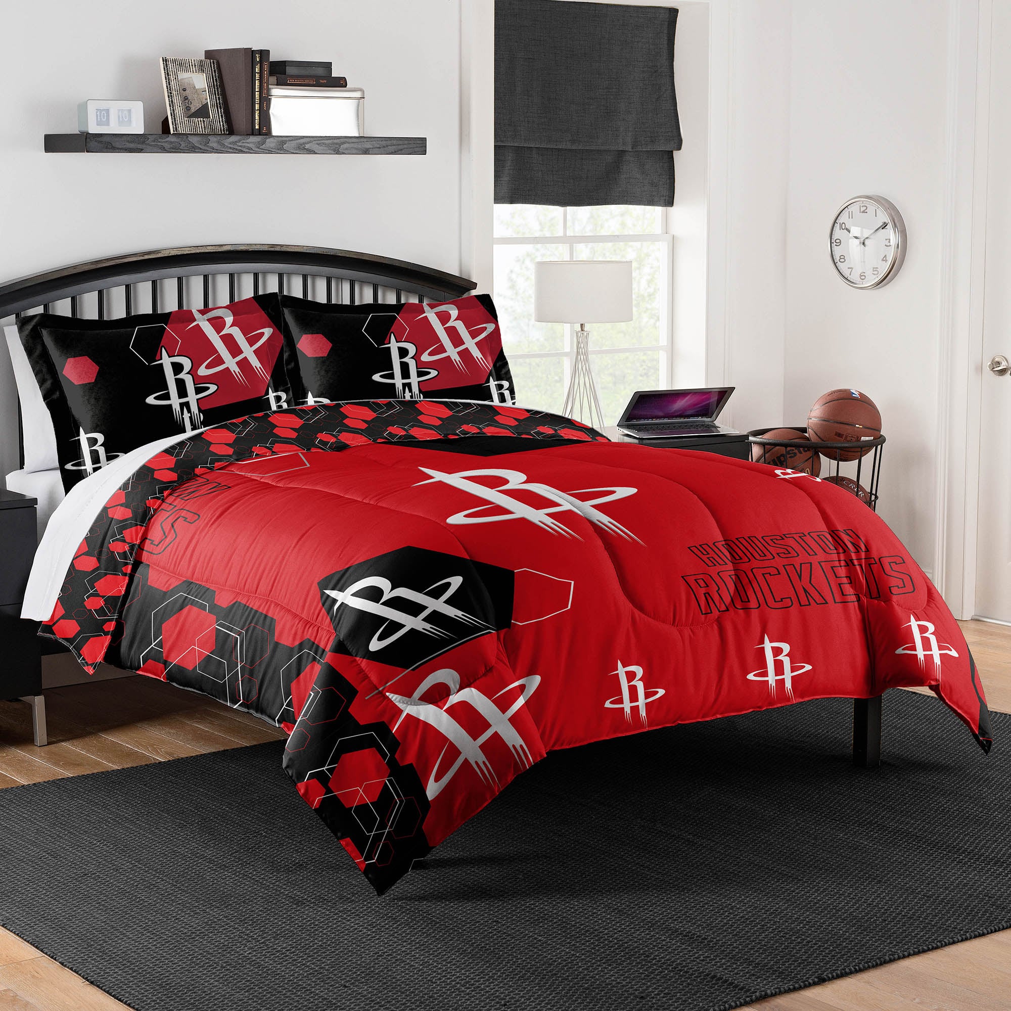 The Northwest Group Houston Rockets Hexagon Full/Queen Comforter & Shams Set