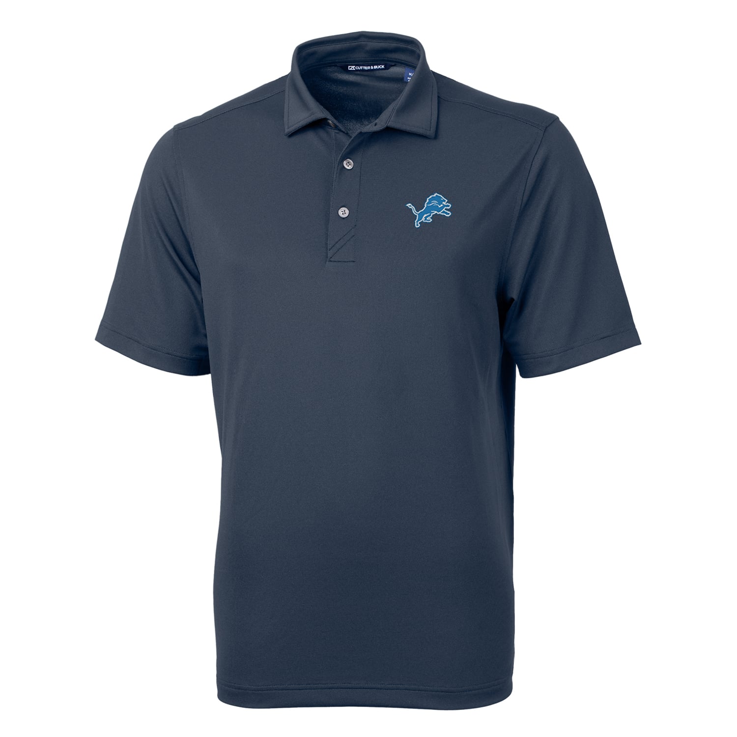 Men’s Cutter & Buck Navy Detroit Lions Virtue Eco Pique Recycled Polo Men’s Cutter & Buck Navy Detroit Lions Virtue Eco Pique Recycled Polo