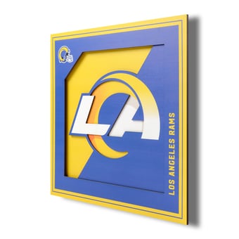 IDNA Los Angeles Rams 12'' x 12'' 3D Logo Wall Art