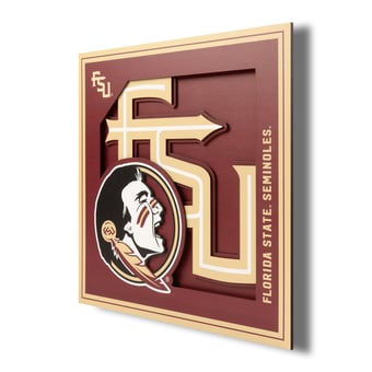 Fanpoint Florida State Seminoles 12'' x 12'' 3D Logo Wall Art