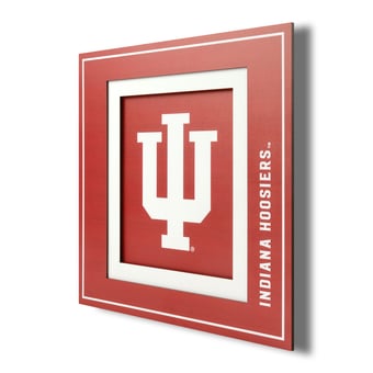 Fanpoint Indiana Hoosiers 12'' x 12'' 3D Logo Wall Art