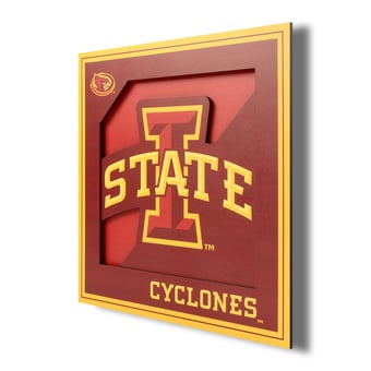 IDNA Iowa State Cyclones 12'' x 12'' 3D Logo Wall Art