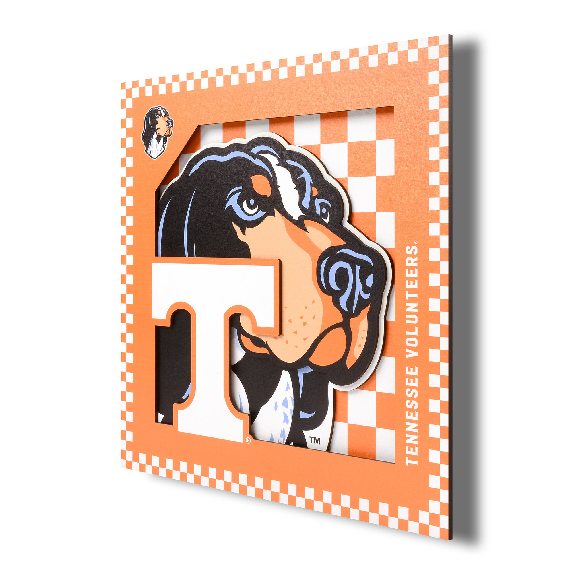 Fanpoint Tennessee Volunteers 12'' x 12'' 3D Logo Wall Art