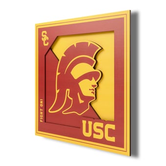 Fanpoint USC Trojans 12'' x 12'' 3D Logo Wall Art
