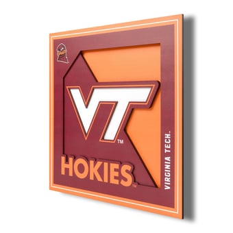 Fanpoint Virginia Tech Hokies 12'' x 12'' 3D Logo Wall Art