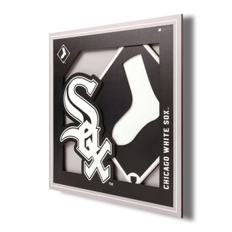 Fanpoint Chicago White Sox 12'' x 12'' 3D Logo Wall Art