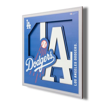 Fanpoint Los Angeles Dodgers 12'' x 12'' 3D Logo Wall Art