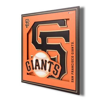 Fanpoint San Francisco Giants 12'' x 12'' 3D Logo Wall Art