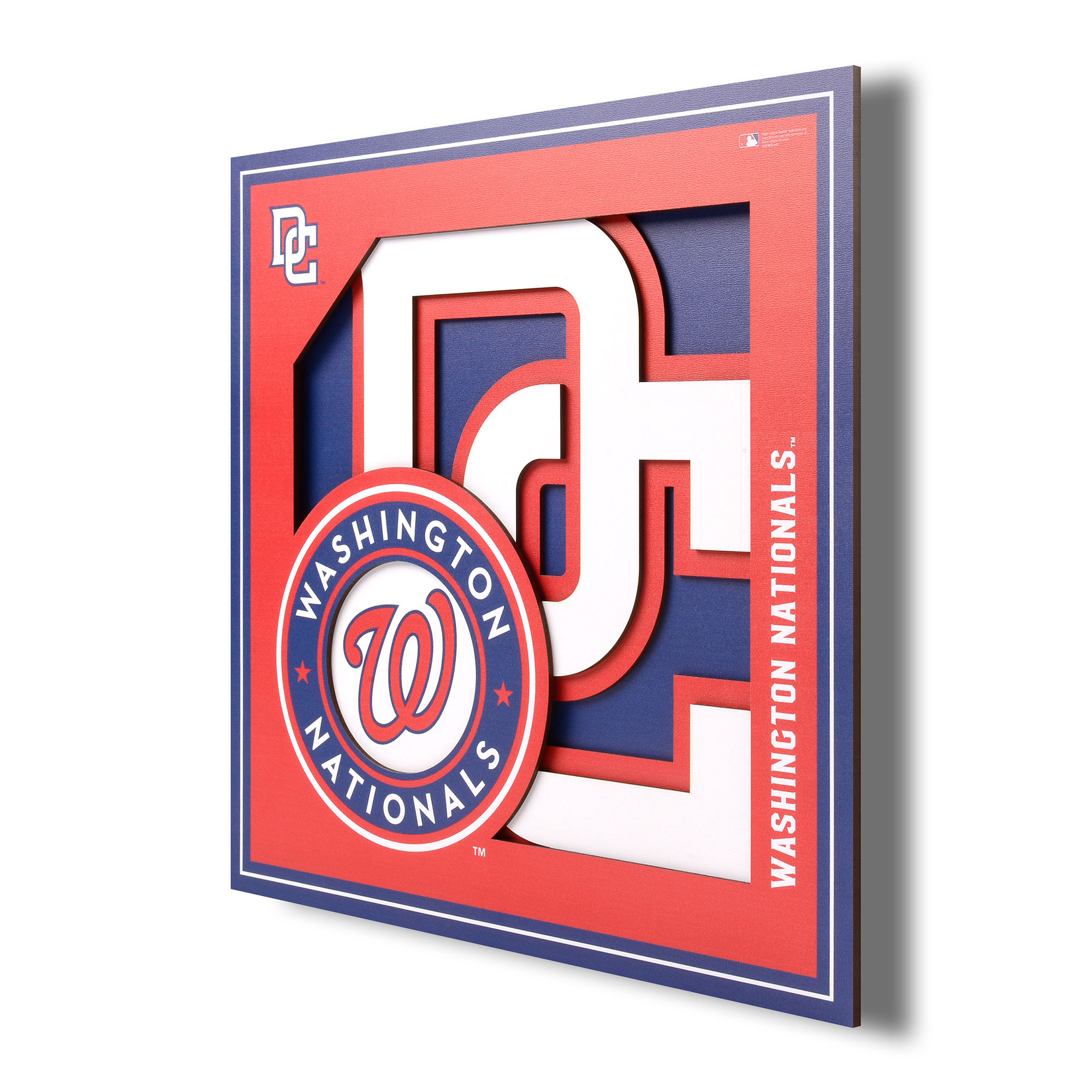 Fanpoint Washington Nationals 12” x 12” 3D Logo Wall Art Fanpoint Washington Nationals 12” x 12” 3D Logo Wall Art