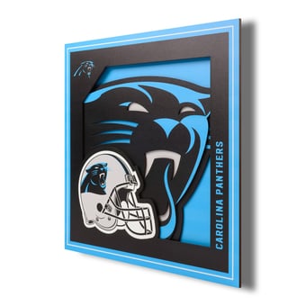 IDNA Carolina Panthers 12'' x 12'' 3D Logo Wall Art