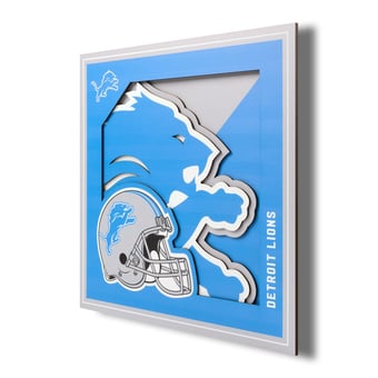 IDNA Detroit Lions 12'' x 12'' 3D Logo Wall Art