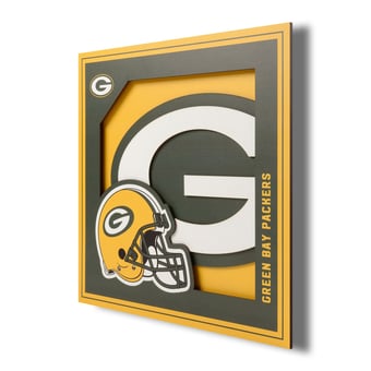 IDNA Green Bay Packers 12'' x 12'' 3D Logo Wall Art