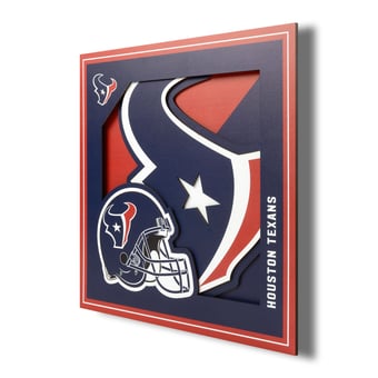 IDNA Houston Texans 12'' x 12'' 3D Logo Wall Art