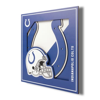 IDNA Indianapolis Colts 12'' x 12'' 3D Logo Wall Art