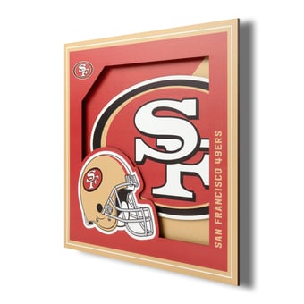 IDNA San Francisco 49ers 12'' x 12'' 3D Logo Wall Art