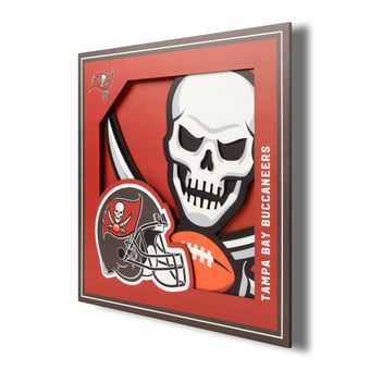 IDNA Tampa Bay Buccaneers 12'' x 12'' 3D Logo Wall Art