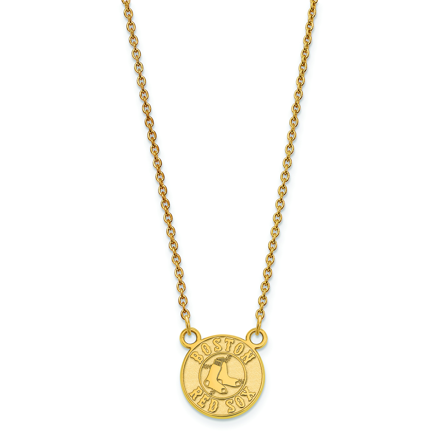 Women's Boston Red Sox 18'' 14k Yellow Gold Small Pendant Necklace