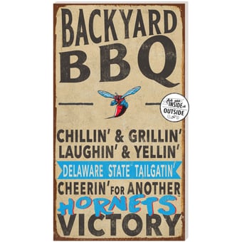 Delaware State Hornets 11'' x 20'' Indoor/Outdoor BBQ Sign