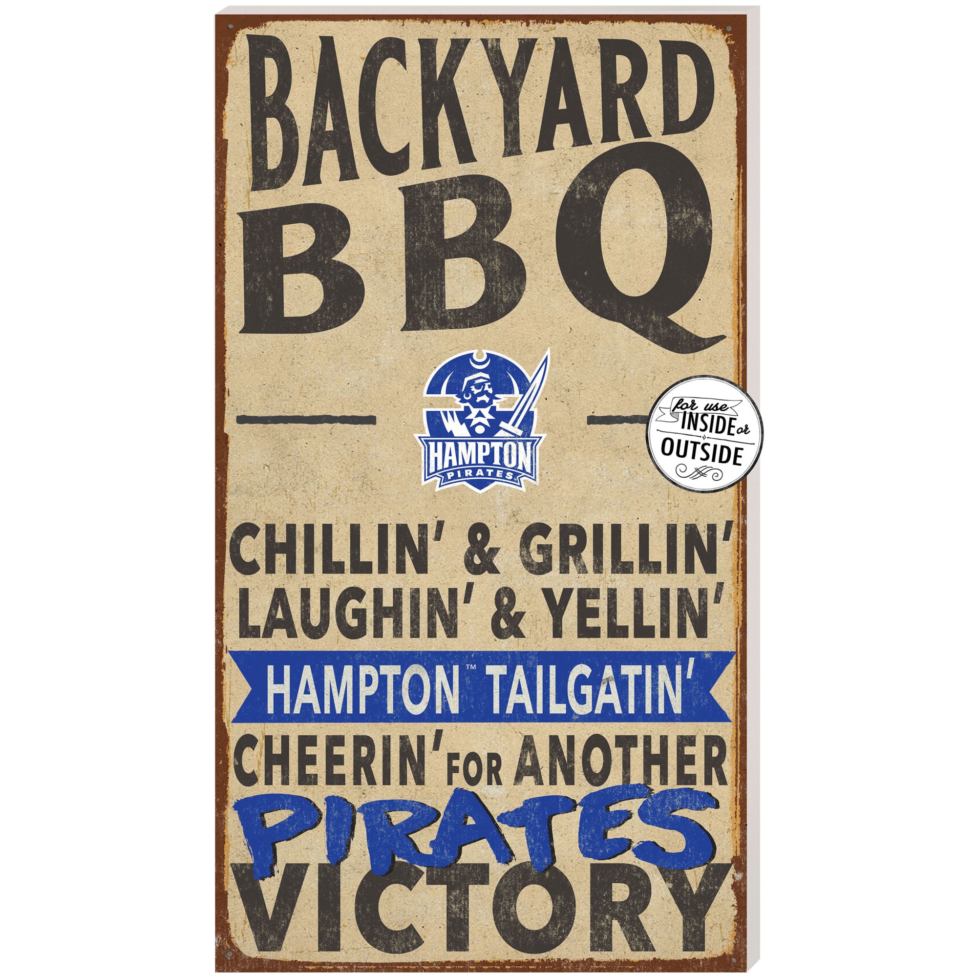 Hampton Pirates 11'' x 20'' Indoor/Outdoor BBQ Sign