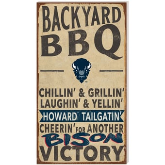 Howard Bison 11'' x 20'' Indoor/Outdoor BBQ Sign