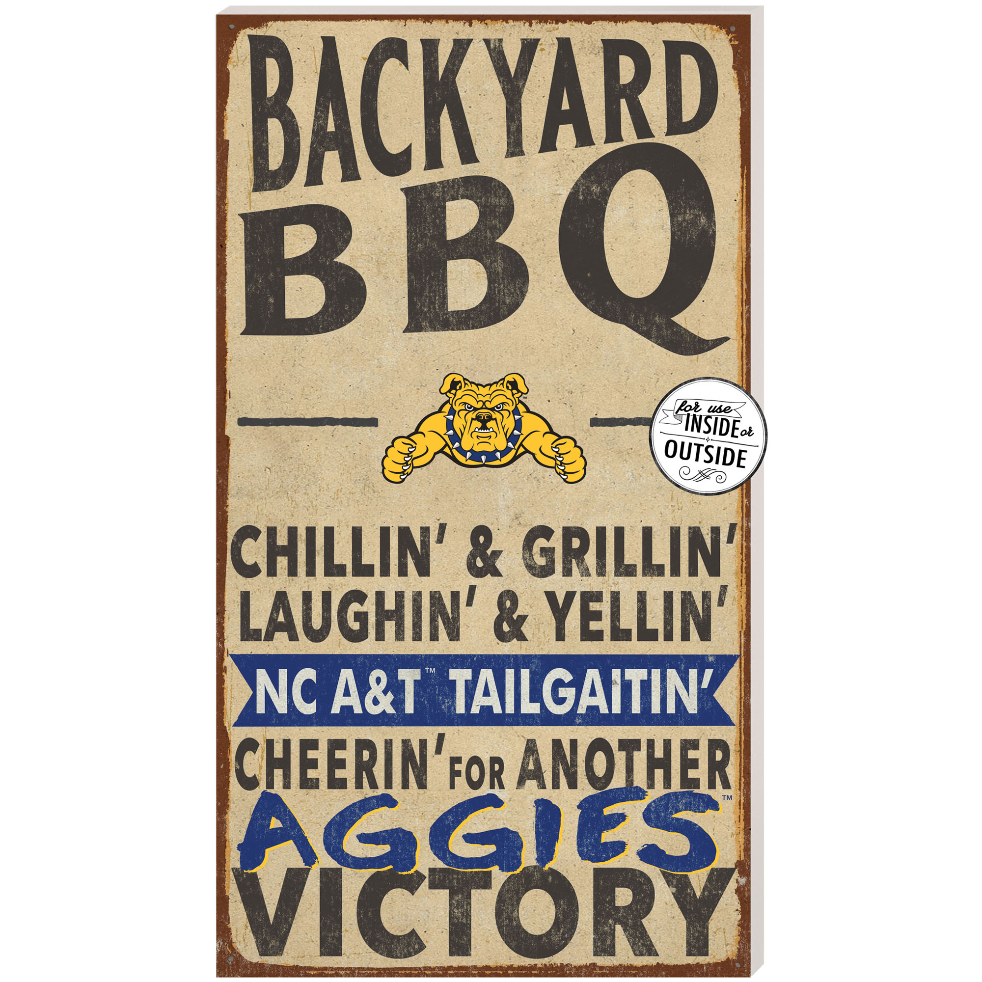 North Carolina A&T Aggies 11'' x 20'' Indoor/Outdoor BBQ Sign