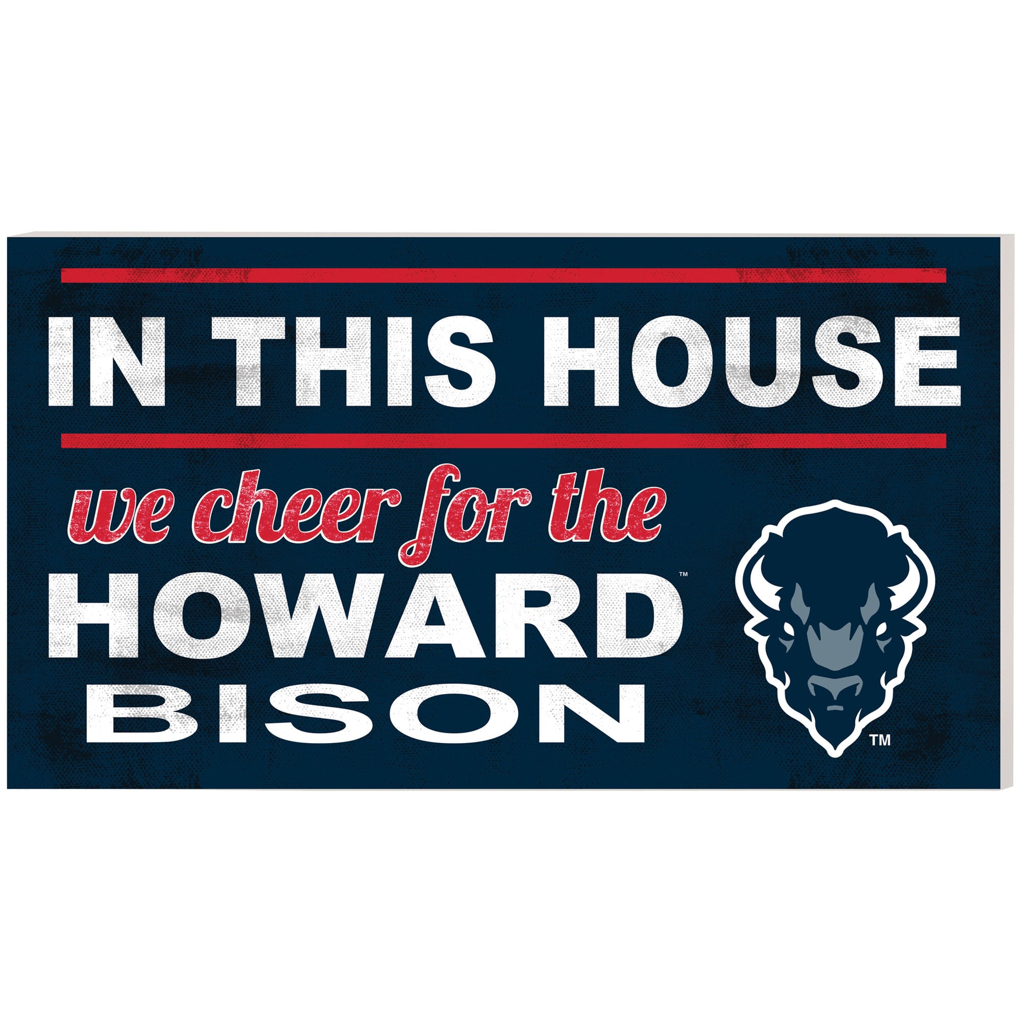 Howard Bison 11'' x 20'' Indoor/Outdoor In This House Sign